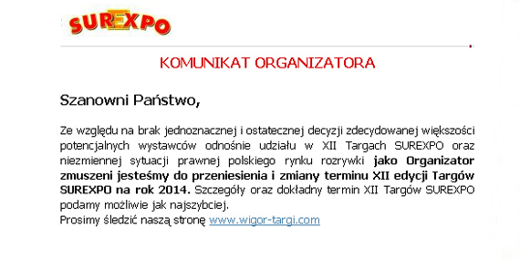 SUREXPO za rok