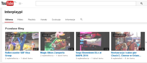 Nowe filmy Interplaya na youtube