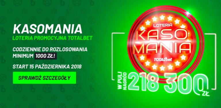 Pierwsza loteria w TOTALbet– podsumowanie Kasomanii