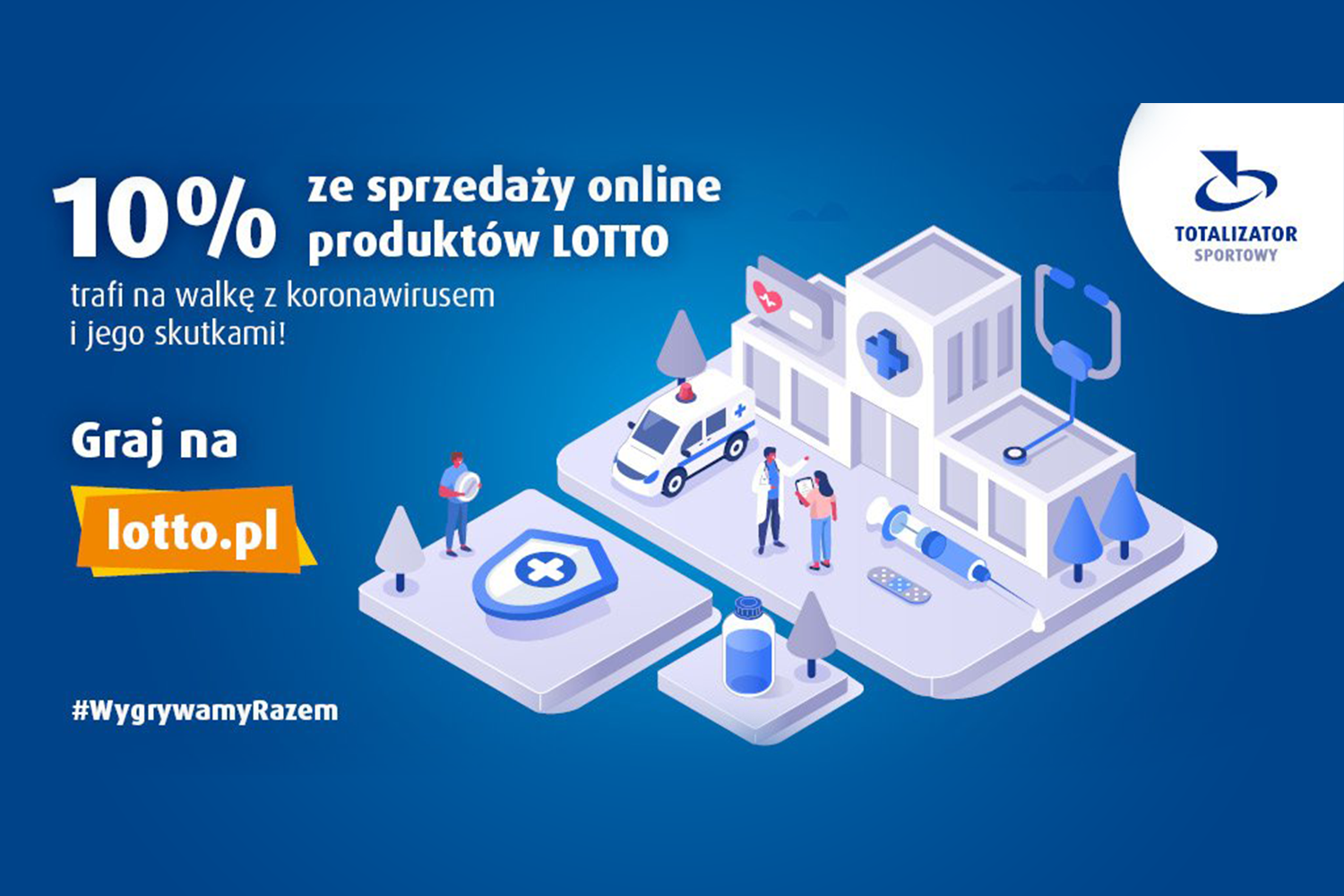 10 procent ze sprzedaży online produktów LOTTO trafi na walkę z koronawirusem i jego skutkami!