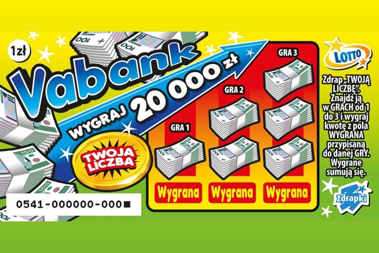 Premiera nowej zdrapki LOTTO: &#8222;Vabank&#8221;