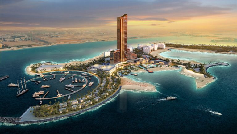 Rendering of Wynn Al Marjan Island- View of island