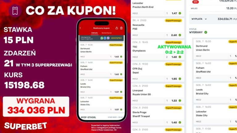 Gracz Superbetu wygrał ponad 300 tysięcy złotych