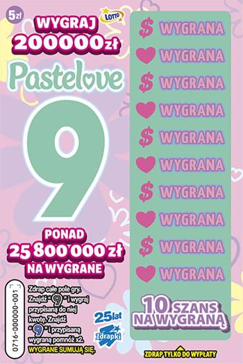 Love Pastelove 9. Nowa zdrapkowa propozycja od Lotto