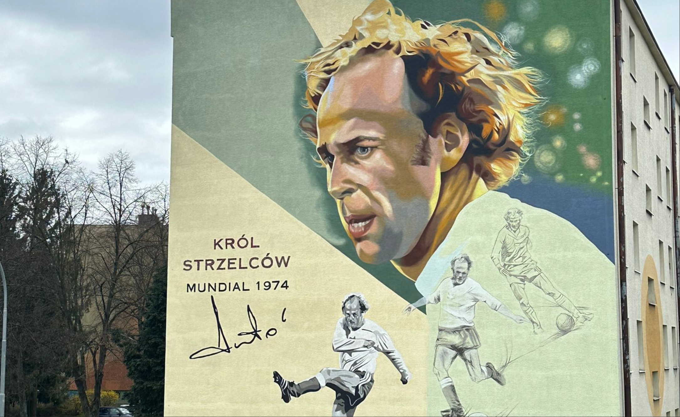 Tak prezentuje się mural Grzegorza Laty