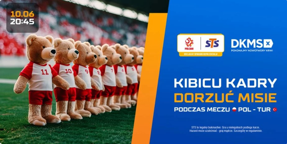 Akcja STS &#8222;Dorzuć misie&#8221; na meczu reprezentacji Polski! Pluszaki wylądują na Stadionie Narodowym