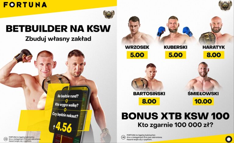 Fortuna oferuje Bet Builder pod KSW 100