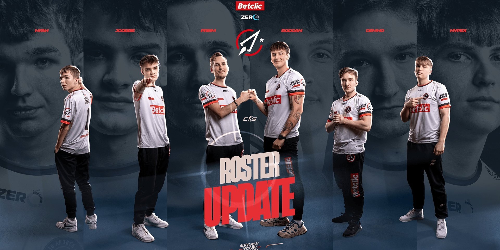 Betclic Apogee dokonuje zmian w dywizji Counter-Strike 2. Zespół zasila czterech nowych graczy