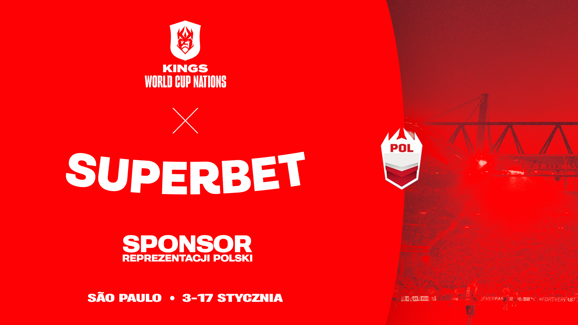 Superbet sponsorem głównym reprezentacji Polski w Kings World Cup Nations 2026