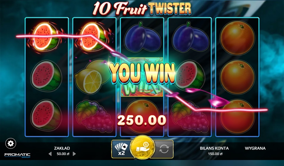 Wygrana w grze 10 Fruit Twister 